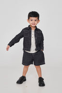 Graphite Linen Denim Boys Jacket