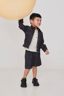 Graphite Linen Denim Boys Jacket