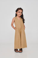 Husk Linen Girls Flared Jumpsuit