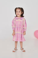 Cassata Linen Girls Peter Pan Collar Dress