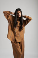 Ellora Linen Oversized Pocket Shirt On Sale