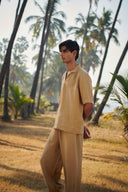 Husk Linen Men's Popover Shirt and Pyjama Set