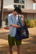Neel Linen Oversized Tote