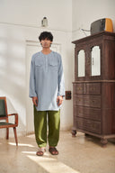Sky Kai Linen Men's Round Hem Kurta Set