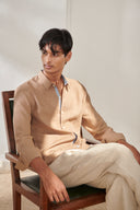 Mousse Linen Men's Oxford Shirt – Slim Fit