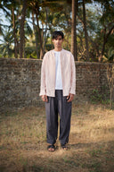 Graphite Linen Men's Baggy Pants