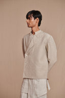Undyed Linen Men’s Bandhgala Jacket