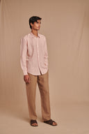 Blush Linen Men's Oxford Shirt – Slim Fit