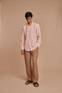 Blush Linen Men's Oxford Shirt – Slim Fit