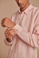 Blush Linen Men's Oxford Shirt – Slim Fit