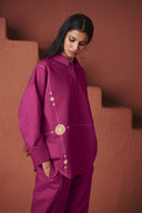 Orchid Co-Linen Oversized Flared Shirt Set