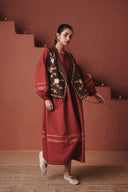 Brick Co-Linen Sack Dress