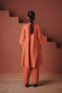 Marigold Co-Linen Pheran Kurta Set