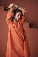Marigold Co-Linen Pheran Kurta Set