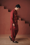 Brick Co-Linen Men's Nehru Jacket