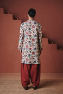 Beige Chintz Co-Linen Men's Classic Kurta