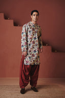 Beige Chintz Co-Linen Men's Classic Kurta
