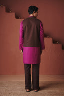 Coffee Co-Linen Men's Nehru Jacket