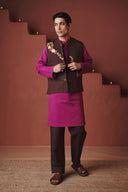 Coffee Co-Linen Men's Nehru Jacket