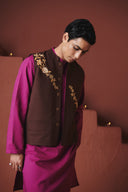 Coffee Co-Linen Men's Nehru Jacket