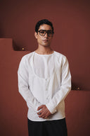 Vanilla Co-Linen Men's Angrakha Shirt