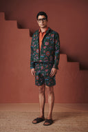 Paan Chintz Co-Linen Men's Trucker Jacket