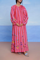 Amalfi Linen Puff Sleeves Dress