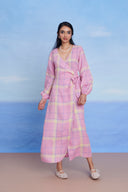 Cassata Linen Wrap Billow Dress
