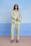 Pista Linen Pleated Pants
