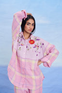 Cassata Linen Oversized Flared Shirt