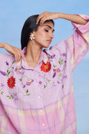 Cassata Linen Oversized Flared Shirt