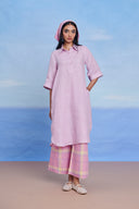 Lilac Cassata Linen Women's Shirt Kurta Set