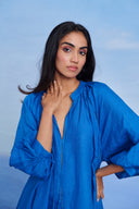 Santorini Linen Lace Panelled Dress