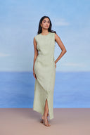 Pista Linen Drape Dress