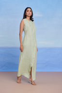 Pista Linen Drape Dress