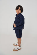 Neel Linen Denim Boys Jacket