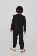 Kohl Linen Boys Round Neck Jacket Set