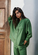 Thyme Co-Linen Dolman Shirt On Sale