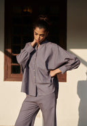 Dusk Co-Linen Dolman Shirt On Sale