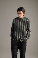 Dhaari Linen Band Collar Shirt