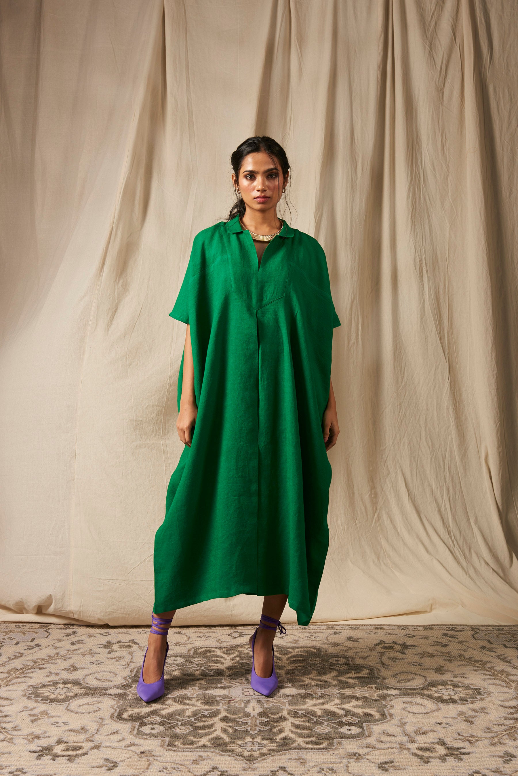 Saphed | Panna Linen Kaftan Dress Saphed | Panna Linen Kaftan Dress
