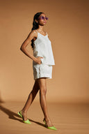 Taj Linen High Waist Shorts On Sale