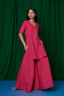 Rani Linen Sharara Set On Sale