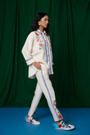 Foliage Co-Linen Oversized Flared Shirt Set