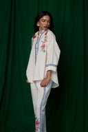 Foliage Co-Linen Oversized Flared Shirt Set