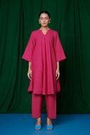 Rani Linen Pheran Kurta Set On Sale