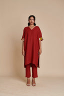 Anaar Linen Dolman Kurta Set On Sale