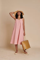 Candy Floss Linen Sundress On Sale