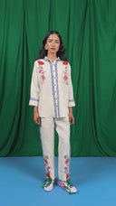 Foliage Co-Linen Oversized Flared Shirt Set