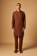 Cinnamon Linen Men's Classic Kurta